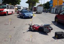 Motociclista sale volando