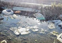 Vecinos entre la basura