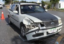 Impacta al querer ganar el paso